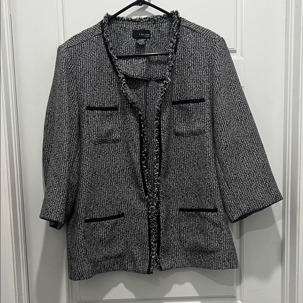 Black and Gray Women's Blazer